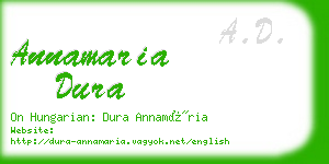 annamaria dura business card